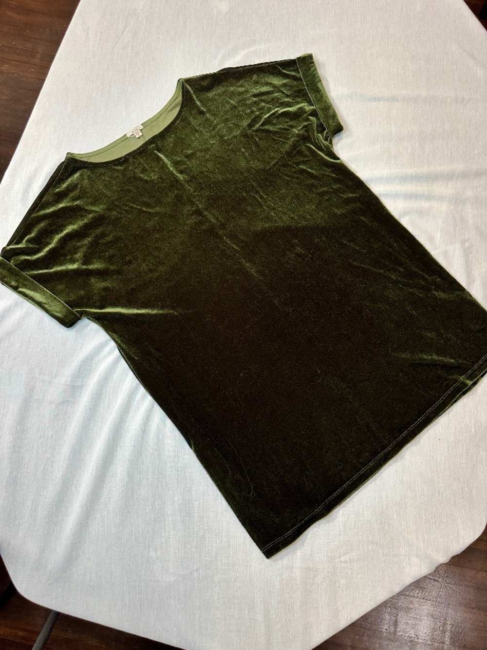 Urban Outfitters Ecote Green Velvet T-Shirt Dress size Large